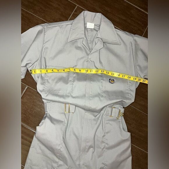American Classic By Para-Suit Vintage Made In USA Grey Sz 38 Jumpsuit Overalls - Picture 7 of 10